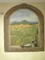 Trompe L'oeil Stone Window and Wine Country Mural